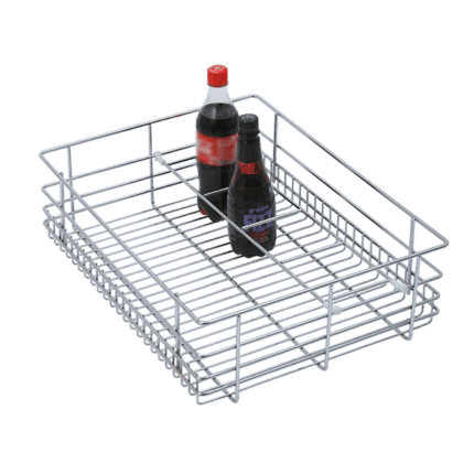 SS BOTTLE BASKET (6″ HEIGHT X 21″ WIDTH X 20″ DEPTH) 6MM WIRE