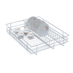 Cup and Saucer Drawer Basket (4″ Height X 17″ Width X 20″ Depth) 6mm wire SS