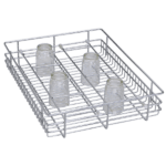 Glass Basket ( 4″ Height X 21″ Width X 20″ Depth ) Stainless Steel