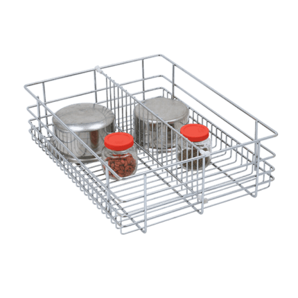 Partition Drawer Basket (8″ Height X 15″ Width X 20″ Depth) 6mm wire SS