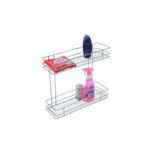 DOUBLE STORAGE BASKET 17″ HEIGHT 4″ WIDTH 20″ DEPTH 4″+4″ 6MM WIRE STAINLESS STEEL