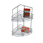 DOUBLE CORNER STORAGE STAND(17″ HEIGHT X 9″ WIDTH X 9″ DEPTH) 6MM WIRE STAINLESS STEEL
