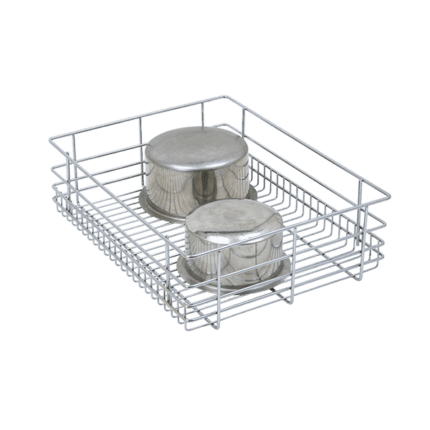 PLAIN DRAWER BASKET (6″ HEIGHT X 21″ WIDTH X 20″ DEPTH) 6MM WIRE STAINLESS STEEL