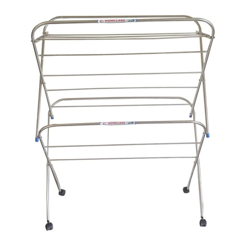 Stainless Steel Cloth Stand with Wheels - Gagan Enterprises
